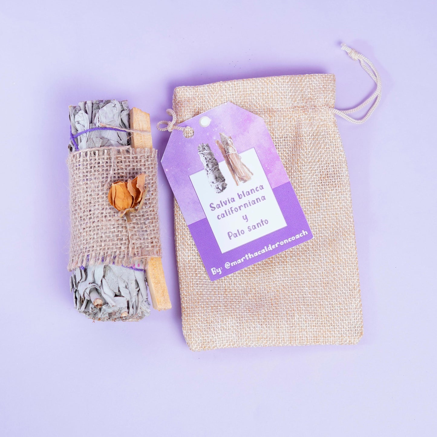 Atado de Salvia Blanca y Palo Santo