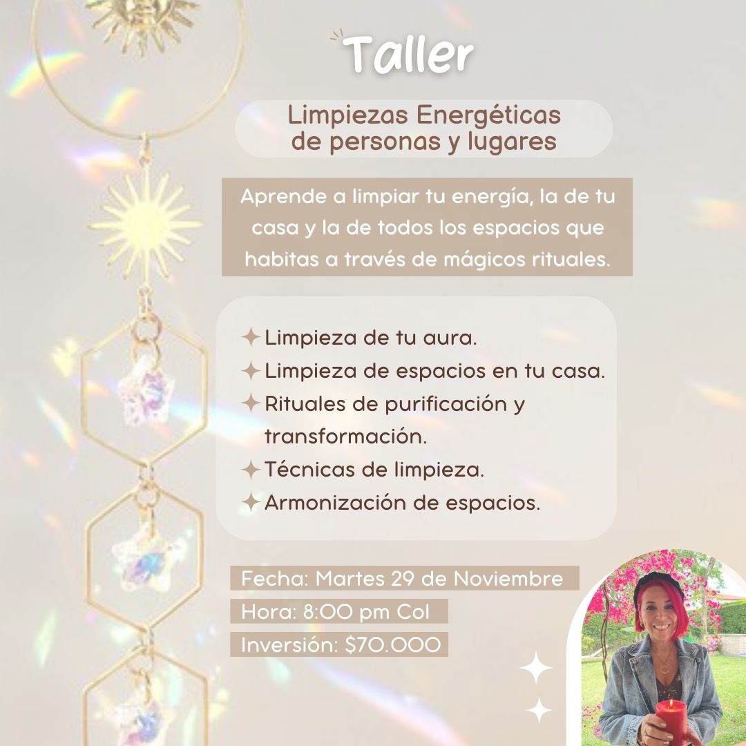 Taller limpiezas energéticas de personas y lugares